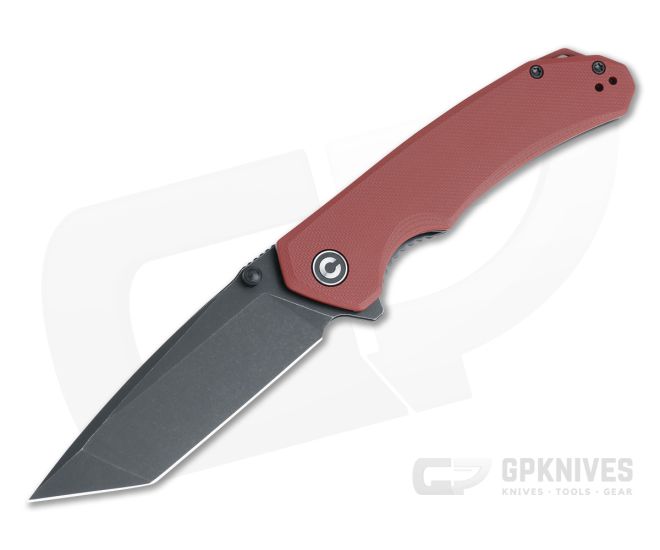 CIVIVI Brazen Tanto Burgundy G10 Black Stonewashed D2 Liner Lock Flipper C2023B - CV-C2023B