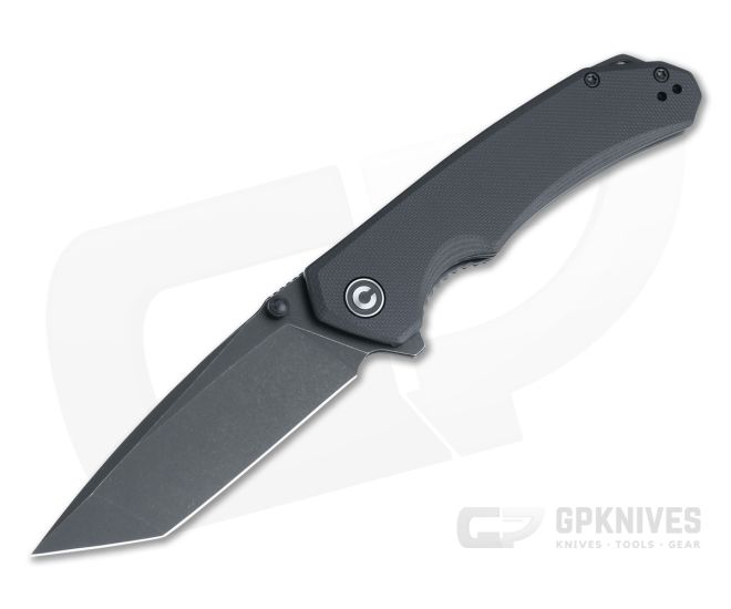 CIVIVI Brazen Tanto Black G10 Black Stonewashed D2 Liner Lock Flipper C2023C - CV-C2023C