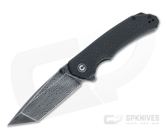CIVIVI Brazen Tanto Black Damascus Coarse Black Micarta Liner Lock Flipper C2023DS-1 - CV-C2023DS-1