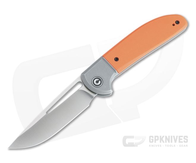 CIVIVI Trailblazer XL Satin D2 Bolstered Orange G10 Slip Joint Folder C2101B - CV-C2101B