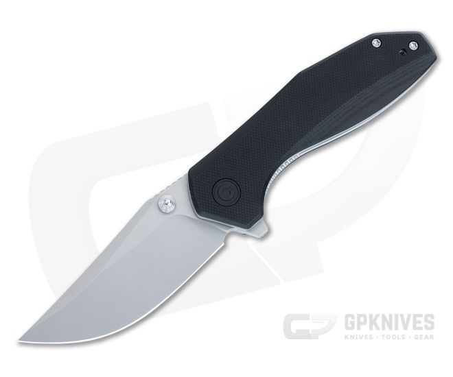 CIVIVI Odd 22 Flipper Blasted 14C28N Black G10 Liner Lock Folder C21032-1 - CV-C21032-1