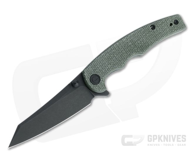 CIVIVI x Kaila Cumings P87 Folder Black Stonewashed Nitro-V Green Micarta Folding Knife C21043-3 - CV-C21043-3