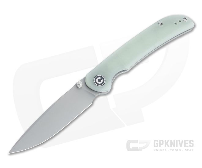 CIVIVI Imperium Stonewashed Nitro-V Natural Jade G10 Front Flipper C2107A - CV-C2107A