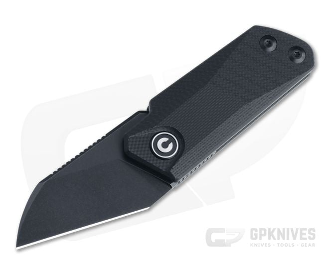 CIVIVI Ki-V Ostap Hel Black Stonewashed 9Cr18MoV Black G10 Slip Joint Top Flipper C2108B - CV-C2108B