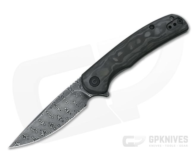 CIVIVI NOx Black Damascus Marbled Carbon Fiber Frame Lock Flipper C2110DS-1 - CV-C2110DS-1