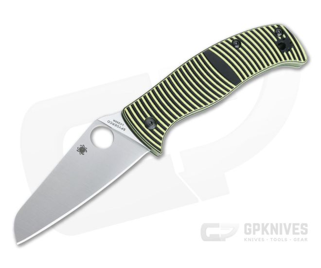 Spyderco Caribbean Salt Sheepfoot Plain LC200N Compression Lock Folder C217GPSF - SP-C217GPSF