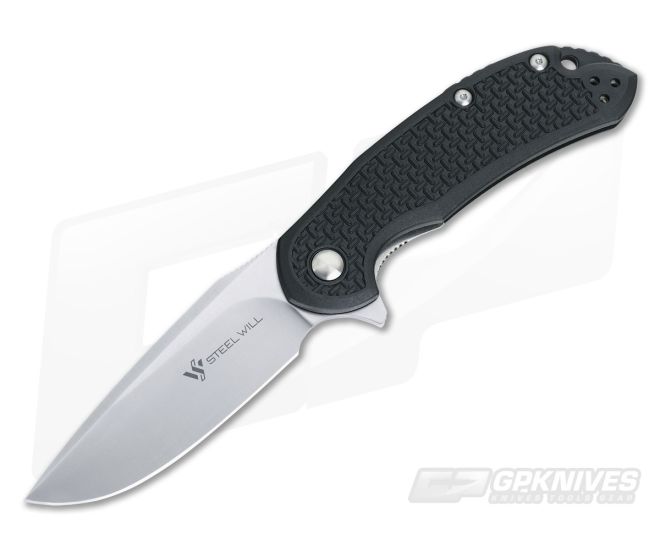 Steel Will Cutjack D2 Flipper Black FRN Liner Lock C22-1BK - SW-C22-1BK