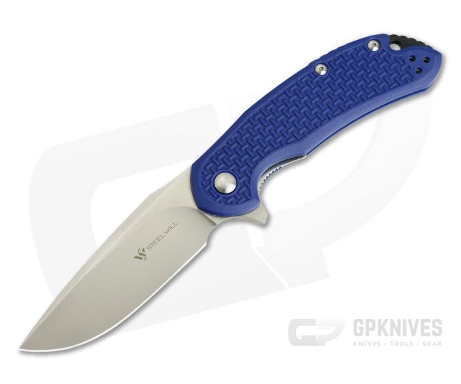 Steel Will Cutjack D2 Flipper Blue FRN Liner Lock C22-1BL - SW-C22-1BL