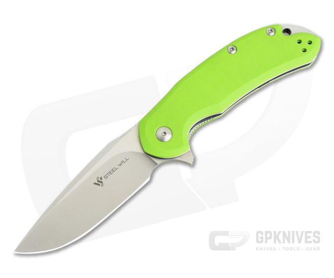 Steel Will Cutjack M390 Flipper Green G10 Liner Lock C22-2GR - SW-C22-2GR