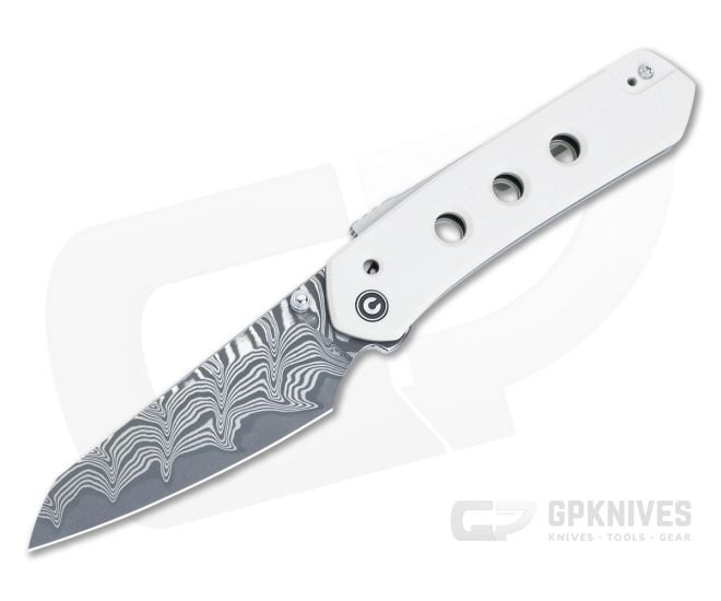 CIVIVI Vision FG Superlock Folder Ivory G10 Handles Damascus Modified Sheepsfoot Blade C22036-DS1 - CV-C22036-DS1