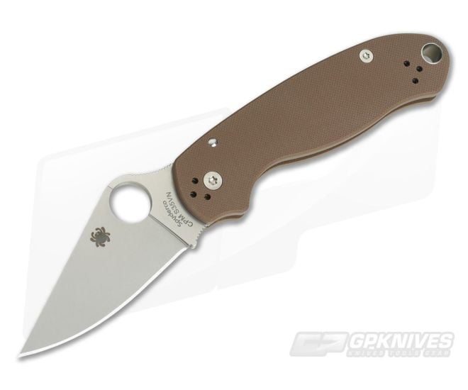 Spyderco Para 3 Limited Run Plain Edge S35VN Brown G10 Compression Lock Folder C223GPBN - SP-C223GPBN