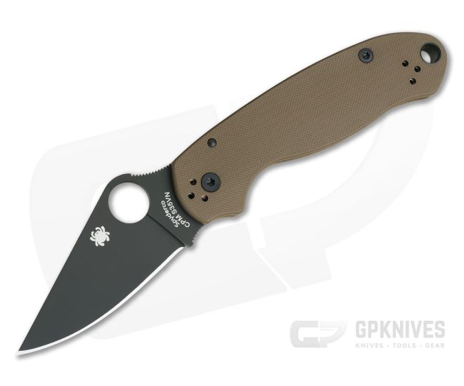 Spyderco Para 3 Brown G10 Black DLC S35VN Limited Run C223GPBNBK - SP-C223GPBNBK