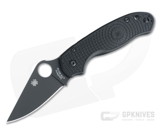 Spyderco Para 3 Lightweight Black FRN BD1N Black DLC Plain Edge C223PBBK - SP-C223PBBK