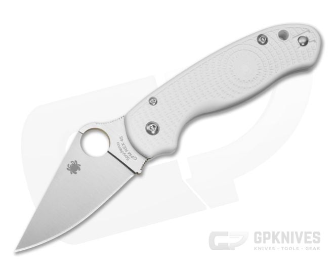 Spyderco Para 3 Lightweight White FRN Satin CPM REX 45 Folding Knife (2.93") Pre-Owned C223PWH - SP-C223PWH-PRE
