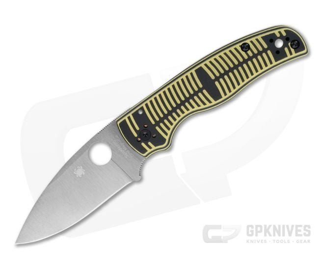 Spyderco Shaman Salt MagnaCut Yellow/Black G10 Compression Lock Knife (3.58" Blade) C229GBKYLMCP - SP-C229GBKYLMCP