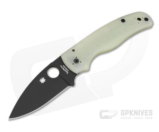 Spyderco Shaman Jade G10 Black DLC CPM M4 Folding Knife (3.58" Blade) Pre-Owned C229GM4PBK - SP-C229GM4PBK
