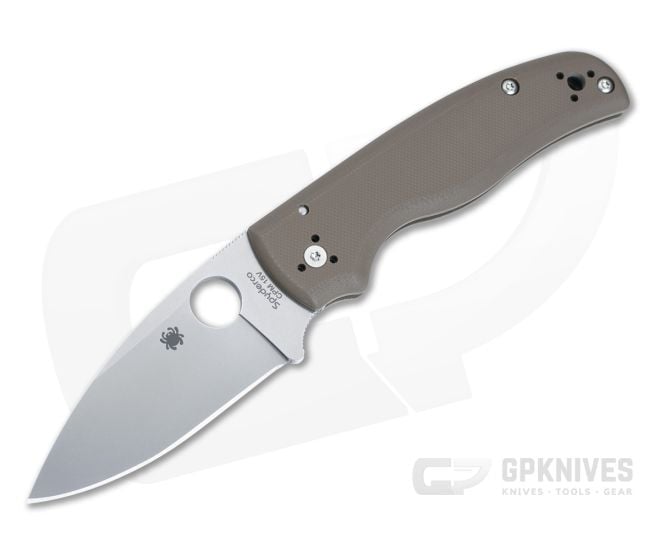 Spyderco Shaman Sprint Run Brown G10 Stonewashed CPM-15V Blade C229GPBN15V - SP-C229GPBN15V