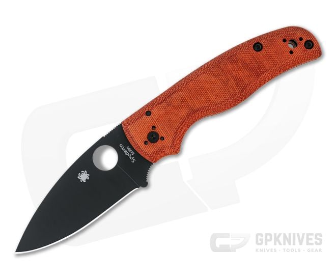 Spyderco Shaman Orange Micarta Black M390 - SP-C229MORM390BKP