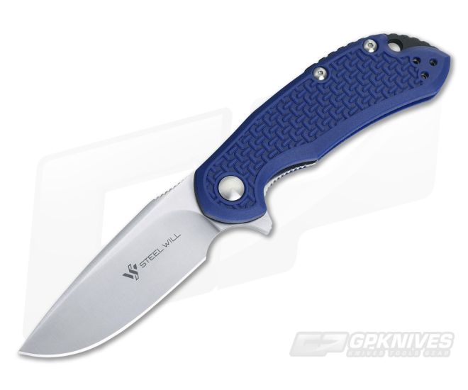 Steel Will Cutjack Mini Blue FRN Flipper Satin D2 C22M-1BL - SW-C22M-1BL
