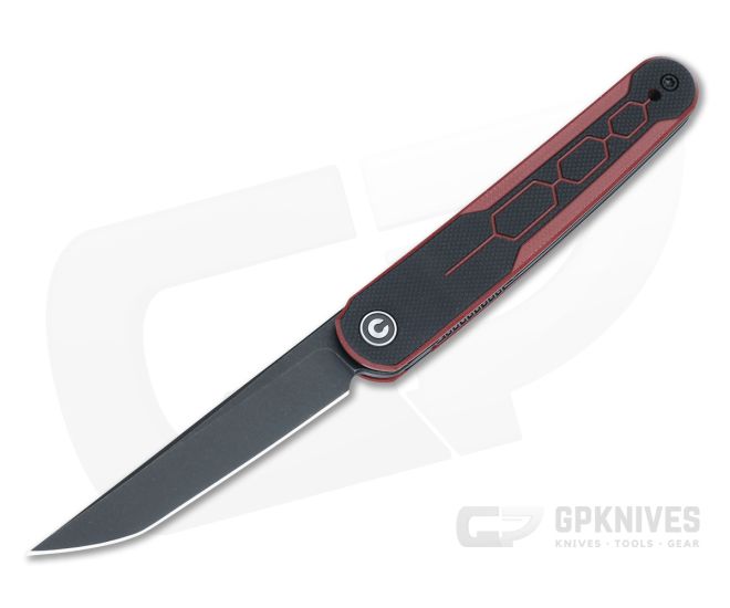 Civivi KwaiQ Liner Lock Burgundy (Red)/Black G10 Top Flipper Knife C23015-1 - CV-C23015-1