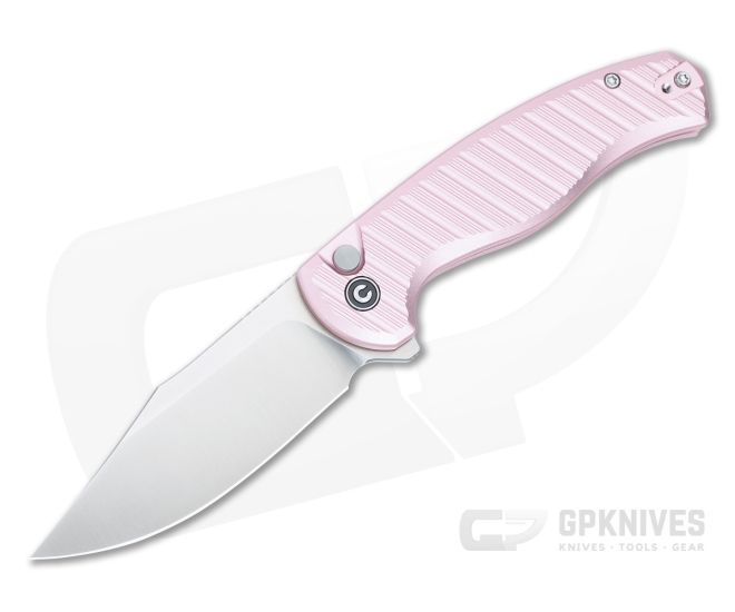 Civivi Stormhowl Pink Aluminum Button Lock Pocket Knife C23040B-3 - CV-C23040B-3