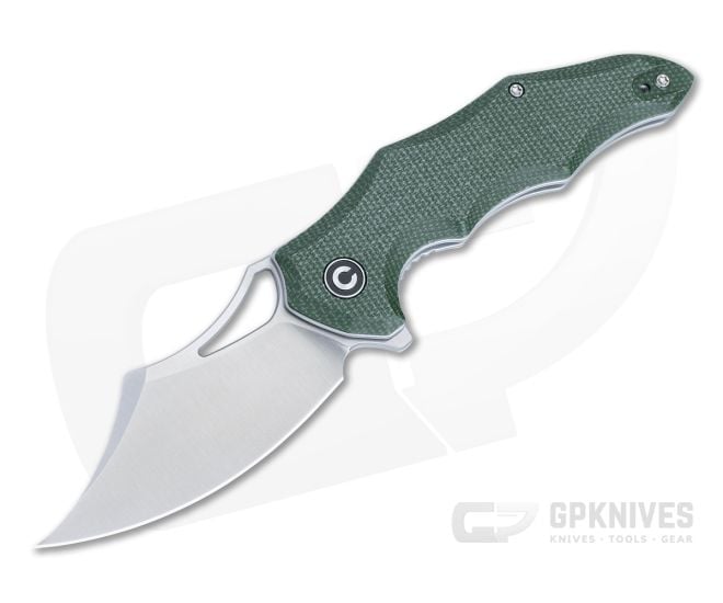 Civivi Chiro Green Micarta Flipper Knife Satin Blade C23046-2 - CV-C23046-2