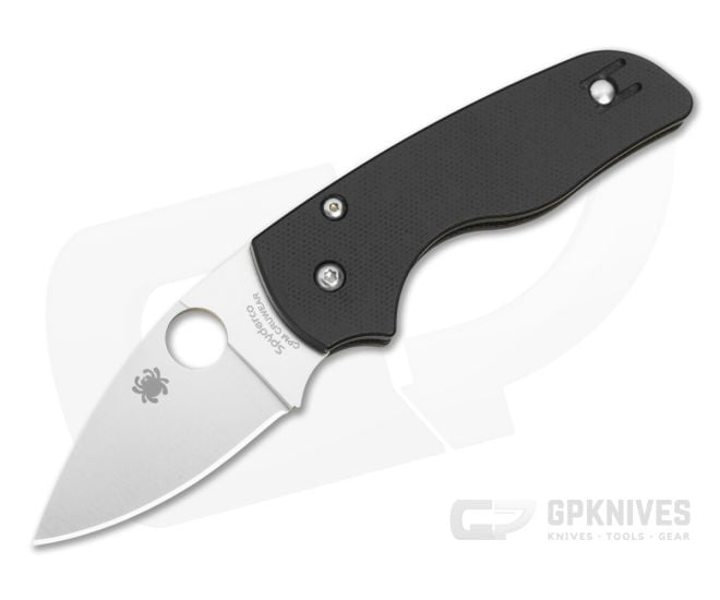 Spyderco Lil Native Smooth Black G10 Satin CPM CruWear Folding Knife (2.47") Pre-Owned C230GPCW - SP-C230GPCW