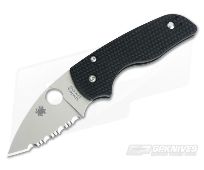 Spyderco Lil Native Serrated S30V Black G10 Compression Lock Folder C230GS - SP-C230GS