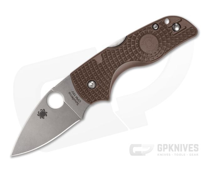 Spyderco Lil' Native Lightweight Brown 15V Sprint Run - SP-C230PBN15V