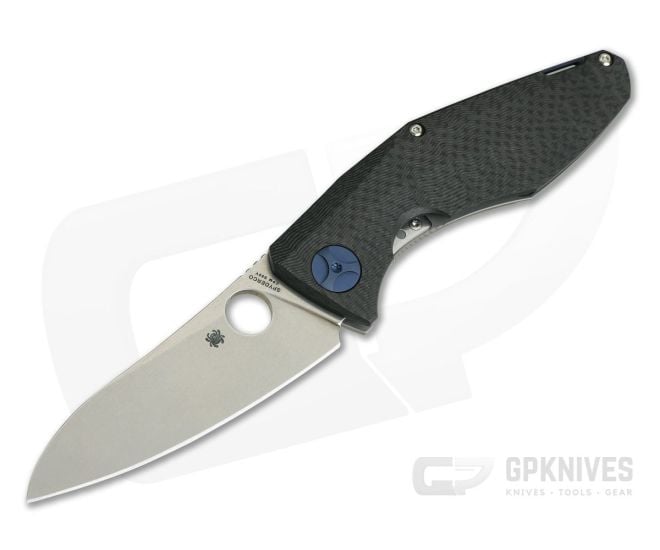 Spyderco Drunken Sinkevich Titanium Frame Lock Carbon Fiber S90V C235CFTIP - SP-C235CFTIP