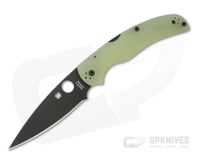 Spyderco Native Chief Jade G10 Black DLC CPM M4 Folding Knife (4.08" Blade) Pre-Owned C244GM4PBK - SP-C244GM4PBK