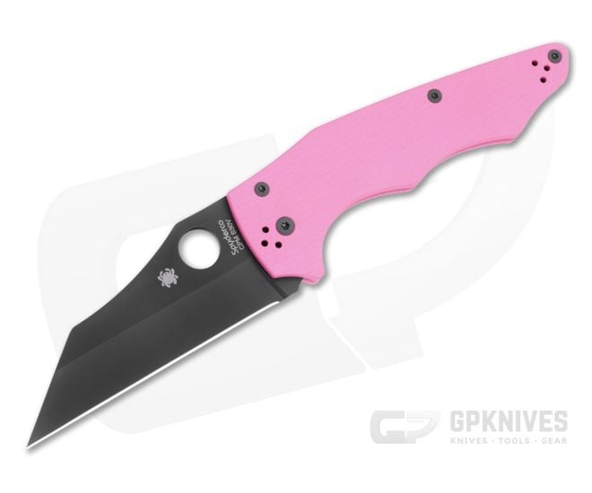 Spyderco YoJumbo Pink G10 Black DLC Sprint Run - SP-C253GPNBKP