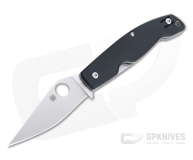 Spyderco Pattadese Satin M390 Black G10 Liner Lock Folder C257GP - SP-C257GP