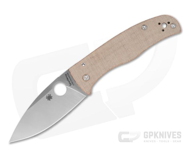 Spyderco Bodacious CRU-WEAR Brown Canvas Micarta Compression Lock Knife (3.63" Blade) C263MPCW - SP-C263MPCW