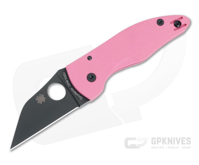 Spyderco MicroJimbo Pink G10 Black DLC Sprint Run - SP-C264GPNBKP