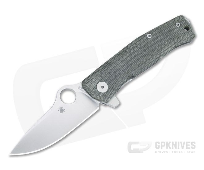 Spyderco Spymyto M398 Flash Batch Green Micarta Titanium Frame Lock C265MTIP - SP-C265MTIP