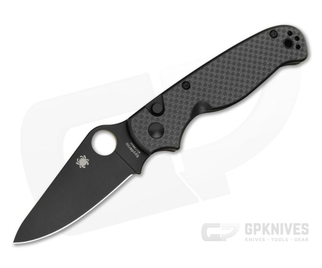 Spyderco ButtonUp Carbon Fiber Black Plain - SP-C275CFPBK