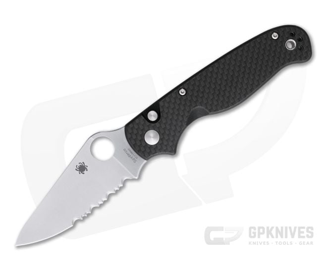 Spyderco ButtonUp Carbon Fiber Satin Serrated - SP-C275CFPS