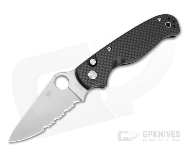Spyderco ButtonUp Carbon Fiber Satin Serrated - SP-C275CFPS