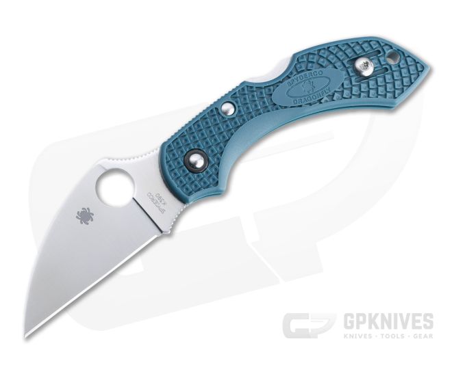 Spyderco Dragonfly 2 Wharncliffe Plain K390 Dark Cyan Blue FRN C28FP2WK390 - SP-C28FP2WK390