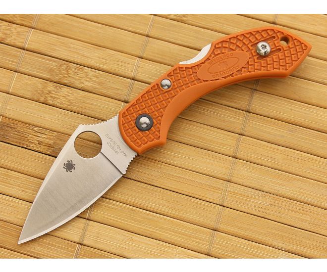 Spyderco Dragonfly 2 Sprint Burnt Orange HAP40/SUS 410 Laminate C28FPBORE2 - SP-C28FPBORE2