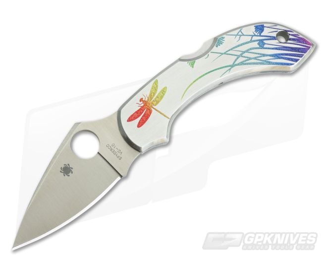Spyderco Dragonfly Tattoo Stainless Steel Plain VG10 C28PT - SP-C28PT