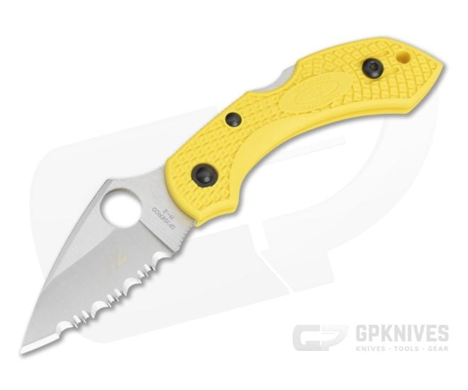 Spyderco Dragonfly 2 Salt Serrated H2 Yellow FRN C28SYL2 - SP-C28SYL2