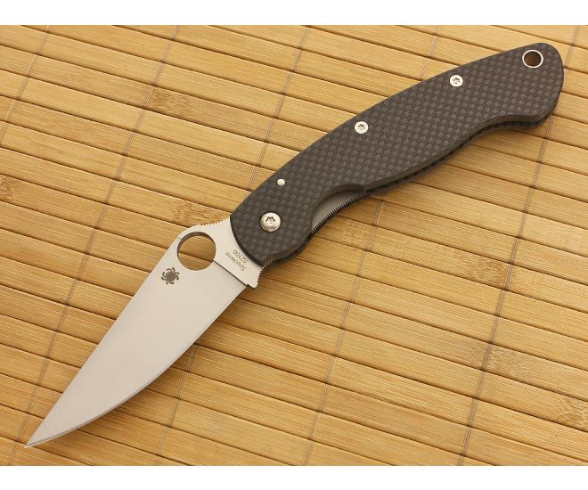 Spyderco Military Sprint Peel-Ply Carbon Fiber 52100 - SP-C36CFP52100