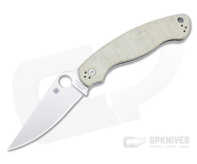 Spyderco Military 2 Cru-Wear Compression Lock Brown Micarta C36MPCW2 - SP-C36MPCW2