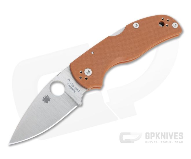 Spyderco Native 5 Sprint Burnt Orange Linerless G10 CPM REX 45 C41GPBORE5 - SP-C41GPBORE5