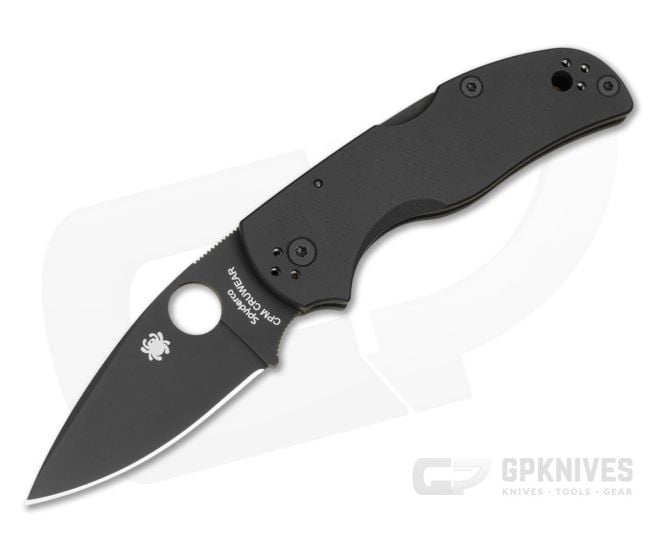 Spyderco Native 5 Smooth Black G10 Black DLC CPM CruWear Folding Knife (2.95") Pre-Owned C41GPCWBK5 - SP-C41GPCWBK5