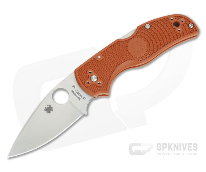 Spyderco Native 5 Lightweight Sprint Burnt Orange FRN CPM REX 45 C41PBORE5 - SP-C41PBORE5