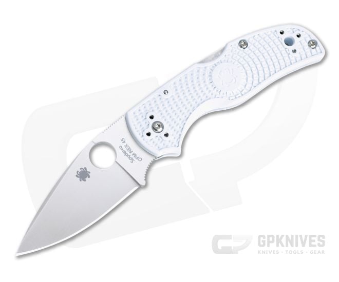 Spyderco Native 5 White FRN Lightweight GPK Exclusive Satin REX 45 Folder C41PWH5 - SP-C41PWH5