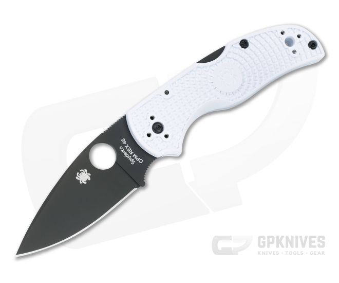Spyderco Native 5 White FRN Lightweight GPK Exclusive Black DLC REX 45 Folder C41PWHBK5 - SP-C41PWHBK5